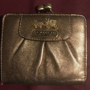Coach Metallic Gold Wallet Clutch